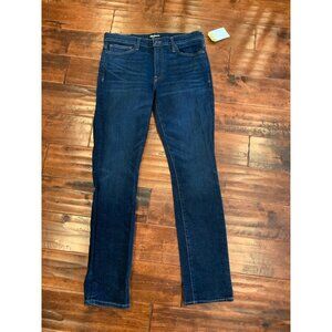 Madewell Blue Medium Wash Denim "9" High-Rise" Skinny Jeans w/ Raw Cuff, Size 25